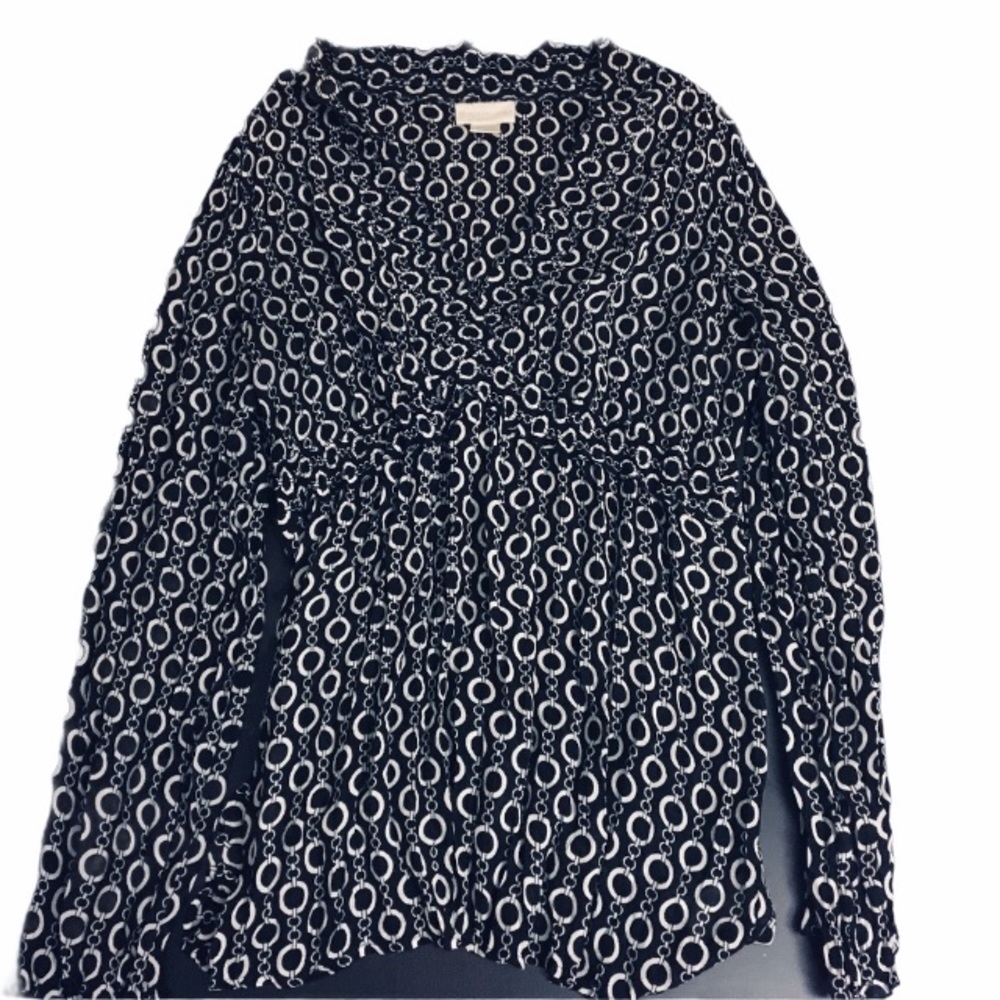 Worthington Black/White Blouse Size Large